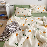 Pisoshare Korean Style Bedding Set Boys Girls Twin Queen Size Duvet Cover Flat Sheet Pillowcase Bed