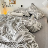 Pisoshare Korean Style Bedding Set Boys Girls Twin Queen Size Duvet Cover Flat Sheet Pillowcase Bed