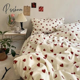 Pisoshare Korean Style Bedding Set Boys Girls Twin Queen Size Duvet Cover Flat Sheet Pillowcase Bed