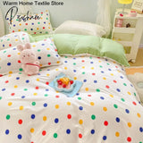 Pisoshare Korean Style Bedding Set Boys Girls Twin Queen Size Duvet Cover Flat Sheet Pillowcase Bed