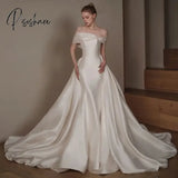 Pisoshare - Light Wedding Dress One Shoulder Main New Bride Toast Fish Tail Outgoing Big