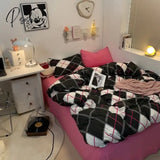 Pisoshare Lilac Bedding Set Solid Color Soft Full Queen Size Boys Girls Duvet Cover No Filler Flat