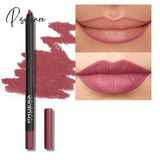 Pisoshare Lip Liner 12 Colors Waterproofsexy Red Matte Contour Tint Lipstick Long Lasting Non-Stick