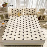 Pisoshare Lovely Cartoon Pattern Latex Bed Mat Kit For Summer Cold Feel Rayon Cool And Pillow Cases