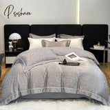 Pisoshare Luxury Bedding Set Nordic Top Quality Cotton Jacquard Duvet Cover Bed Sheet And