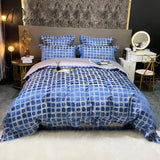 Pisoshare Luxury Black/Gold Jacquard And Egyptian Cotton Bedding Set Satin Smooth Quilt/Duvet Cover