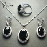 Pisoshare Luxury Bridal Wedding Jewelry Set Women’s White Gold Plated Inlay Aaa Cubic Zirconia