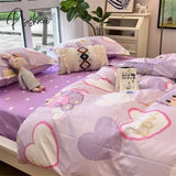 Pisoshare Luxury Nordic Bedclothes Bedding Set Duvet Cover Comforter Sets Bed Sheet Bedroom Anime