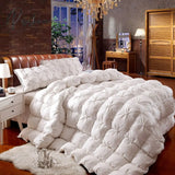 Pisoshare Luxury Pure White Goose Down Comforter 3D Bread Quilted Duvet Winter Warm Thicken Cotton