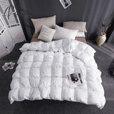 Pisoshare Luxury Pure White Goose Down Comforter 3D Bread Quilted Duvet Winter Warm Thicken Cotton