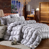 Pisoshare Luxury Pure White Goose Down Comforter 3D Bread Quilted Duvet Winter Warm Thicken Cotton