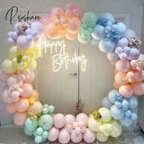 Pisoshare Macaron Balloons Garland Latex Ballons Arch Happy Birthday Party Decor Kids Adult Wedding