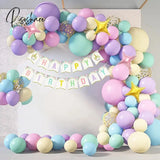 Pisoshare Macaron Balloons Garland Latex Ballons Arch Happy Birthday Party Decor Kids Adult Wedding