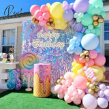 Pisoshare Macaron Balloons Garland Latex Ballons Arch Happy Birthday Party Decor Kids Adult Wedding Baloon Chain Baby Shower Balon