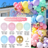 Pisoshare Macaron Balloons Garland Latex Ballons Arch Happy Birthday Party Decor Kids Adult Wedding