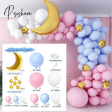 Pisoshare Macaron Balloons Garland Latex Ballons Arch Happy Birthday Party Decor Kids Adult Wedding