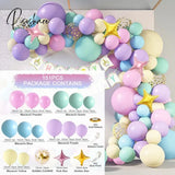 Pisoshare Macaron Balloons Garland Latex Ballons Arch Happy Birthday Party Decor Kids Adult Wedding