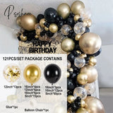 Pisoshare Macaron Balloons Garland Latex Ballons Arch Happy Birthday Party Decor Kids Adult Wedding