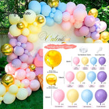 Pisoshare Macaron Balloons Garland Latex Ballons Arch Happy Birthday Party Decor Kids Adult Wedding