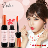 Pisoshare Makeup Lipstick Red Wine Bottle Lip Gloss Long Lasting Matte Moisturizer Lipgloss