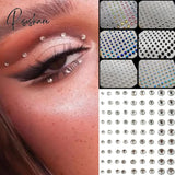 Pisoshare Mixed Size Eyeshadow Diamond Stickers For Face Body Festival Decoration Self Adhesive