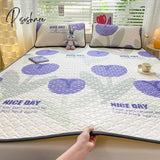 Pisoshare Natural Latex Thick Cooling Mat For Summer Cool Feeling Rayon Matress Pad Soft