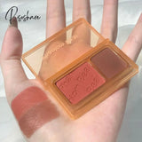 Pisoshare Neon Nude Eyeshadow Palette Two-Color Pearlescent Shimmer Glitter Green Earth Color Eye