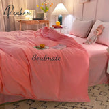 Pisoshare New Crystal Fleece Thicken Single Duvet/Quilt Cover Bedding Set Four Sizes For Winter