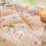 Pisoshare New Cute Princess Style Bedding Set For Girls Twin Full Queen King Size Polyester Bed