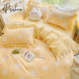 Pisoshare New Cute Princess Style Bedding Set For Girls Twin Full Queen King Size Polyester Bed