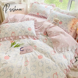 Pisoshare New Cute Princess Style Bedding Set For Girls Twin Full Queen King Size Polyester Bed