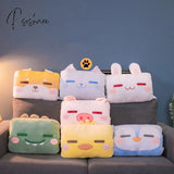 Pisoshare New Kawaii Plush Hand Warmer Pillow Cute Cartoon Stuffed Animal Doll Cushions Winter