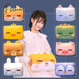 Pisoshare New Kawaii Plush Hand Warmer Pillow Cute Cartoon Stuffed Animal Doll Cushions Winter