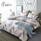 Pisoshare Nordic Bedding Set With Floral Duvet Cover Pillowcase Grid Bed Linen Us Au Eu Size Queen