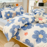 Pisoshare Nordic Butterfly Bedding Set Girls Boys Kids Single Double Size Flat Sheet Flower Duvet