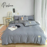 Pisoshare Nordic Duvet Cover 220X240 Quilt 150X200 Fashion Luxury Bedding Set Soft Plaid Bed Line