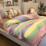 Pisoshare Nordic Pink Black Checkerboard Duvet Cover Sets With Pillow Case Bed Sheet Kids Girls