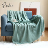 Pisoshare Nordic Stripes Throw Blanket Luxurious Sofa Cover Bed End Towel Bedroom Decoration