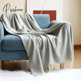 Pisoshare Nordic Stripes Throw Blanket Luxurious Sofa Cover Bed End Towel Bedroom Decoration