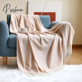 Pisoshare Nordic Stripes Throw Blanket Luxurious Sofa Cover Bed End Towel Bedroom Decoration