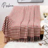 Pisoshare Nordic Stripes Throw Blanket Luxurious Sofa Cover Bed End Towel Bedroom Decoration