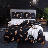 Pisoshare Nordic Style Bedding Set Duvet Cover Pillowcases 3 Pieces Microfiber 150×200 240X220 For