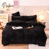 Pisoshare Nordic Winter Warm Bedding Set Luxury Thicken Mink Fleece Duvet Cover Bed Sheet And