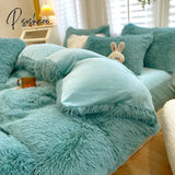 Pisoshare Nordic Winter Warm Bedding Set Luxury Thicken Mink Fleece Duvet Cover Bed Sheet And