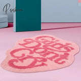 Pisoshare Pink Love Heart Bedroom Rug Cute Girl Room Carpet Round Mat Polyester Living Mats Fashion