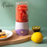 Pisoshare Portable Blender Cup Electric Usb Juicer Mini For Shakes And Smoothies Juice 500Ml Purper