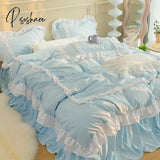 Pisoshare Princess Bedding Set Luxury Bed Linen Ruffle Double Duvet Cover Sheet And Pillowcases