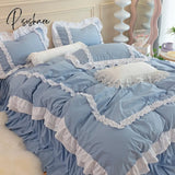 Pisoshare Princess Bedding Set Luxury Bed Linen Ruffle Double Duvet Cover Sheet And Pillowcases