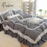 Pisoshare Princess Bedding Set Luxury Bed Linen Ruffle Double Duvet Cover Sheet And Pillowcases