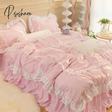 Pisoshare Princess Bedding Set Luxury Bed Linen Ruffle Double Duvet Cover Sheet And Pillowcases